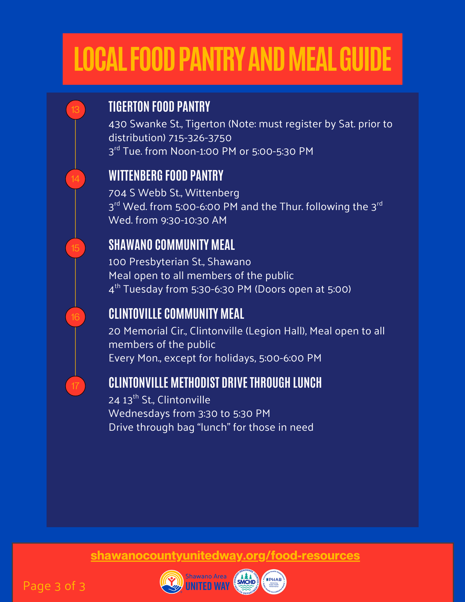 Page 3 of Food Resource Guide